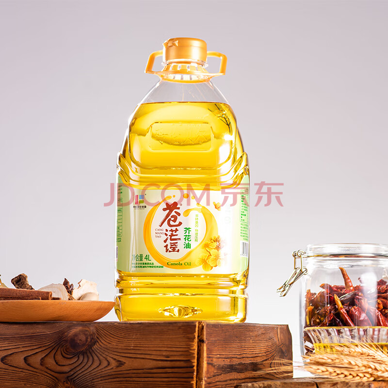 苍茫谣（CangmangYao）芥花油 非转基因 低芥酸菜籽油 4L 一级压榨食用油 国企出品