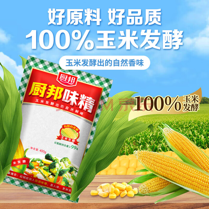 厨邦 味精 加倍提鲜增香 厨房火锅煲汤高汤 调味料 袋装 400g