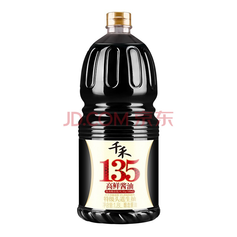 千禾 酱油 高鲜135特级头道生抽 酿造酱油1.8L 不加防腐剂