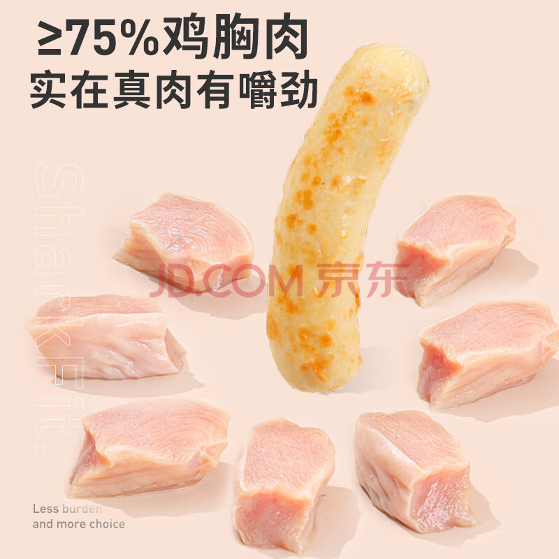 鲨鱼菲特 鸡胸肉肠600g（20根）鸡肉肠低脂高蛋白健身代餐零食宿舍办公室