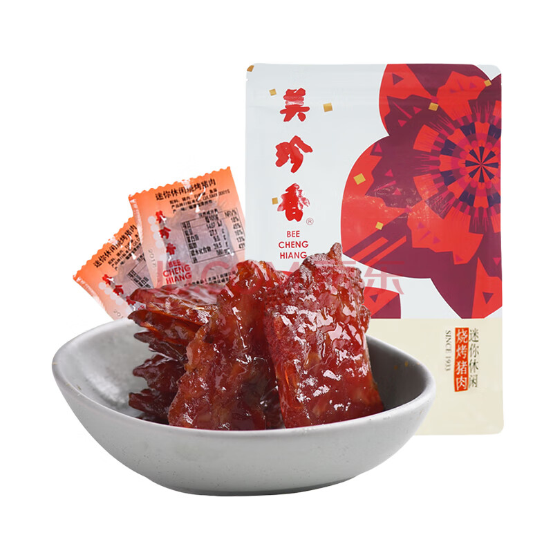 美珍香（BEE CHENG HIANG） 迷你休闲烧烤猪肉 100g 猪肉脯肉干烧烤肉干类美味零食小吃