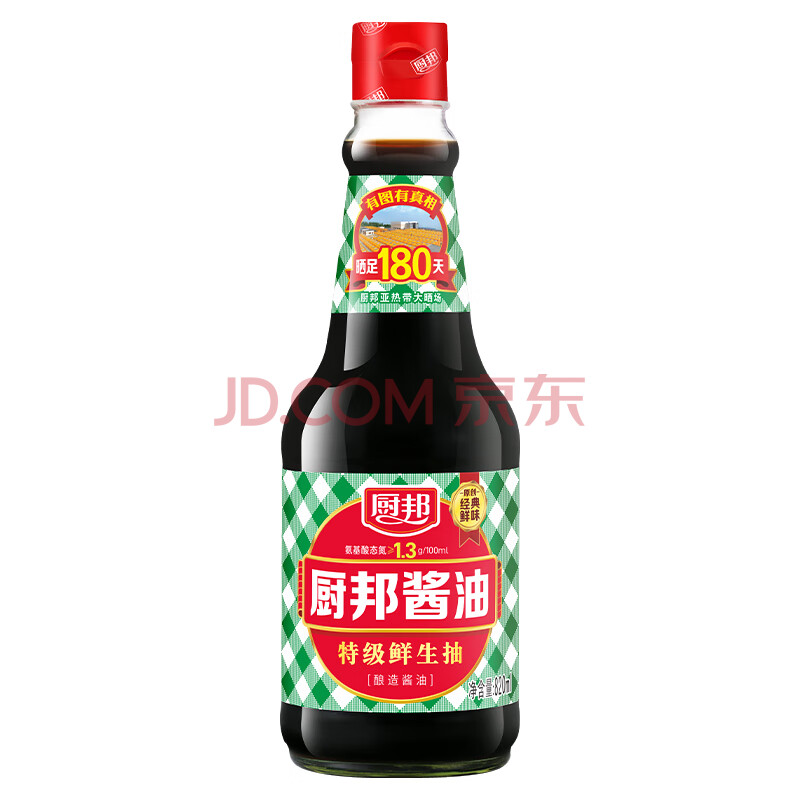 厨邦酱油 特级生抽 传统酿造酱油 经典鲜味 炒菜凉拌调味 820ml