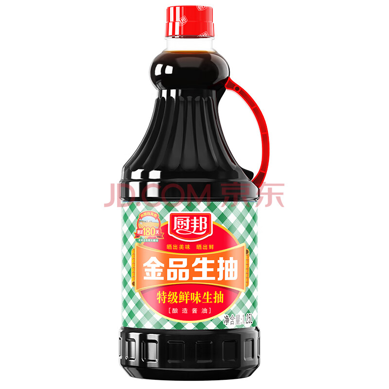 厨邦 酱油 金品生抽 180天特级酿造 调味料 1.25L