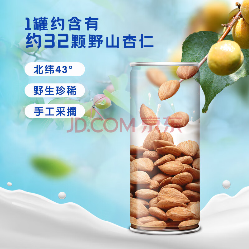 露露杏仁露经典240ml*20罐 杏仁奶饮料整箱植物蛋白早餐