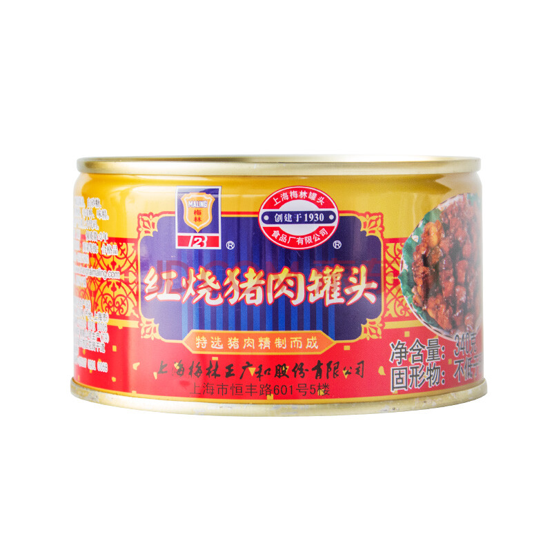 MALING 上海梅林 红烧猪肉罐头 加热即食下饭菜340g 中华老字号