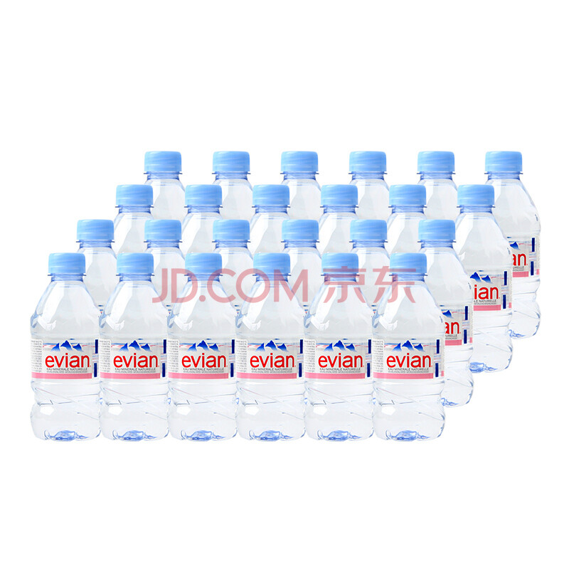 依云（evian）法国原装进口矿泉水 330ml*24瓶(软瓶)饮用水新老包装随机发货