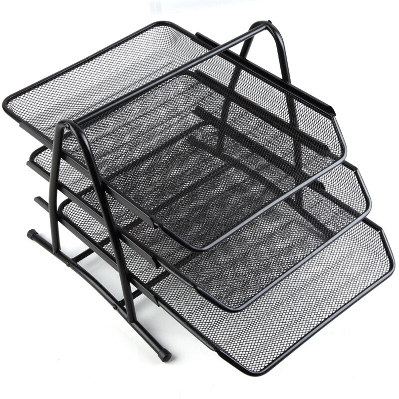 Comix B2163 Metal Mesh Threelayer File Tray / File Basket / File Box