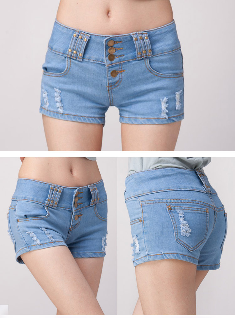 左心坊2013新品百搭<em>牛仔短裤女韩</em>休闲<em>显瘦</em>钮