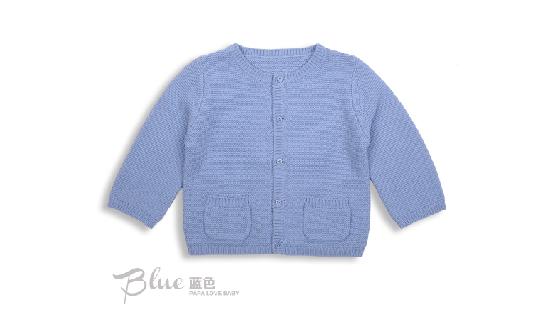papa2014新款 有机棉 <em>男</em>宝宝婴儿<em>毛衣 春款</em>纽