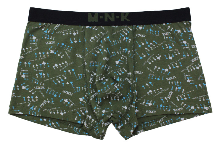 莎奴亚 <em>男士平角内裤</em> 弹力棉宽腰带印花内裤F