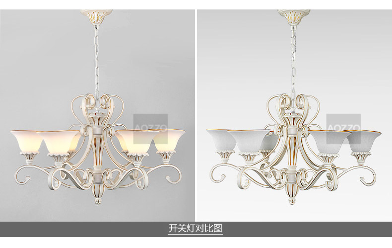 奥朵吊灯欧式复古餐厅灯饰客厅灯简欧灯具 CL70066-6头