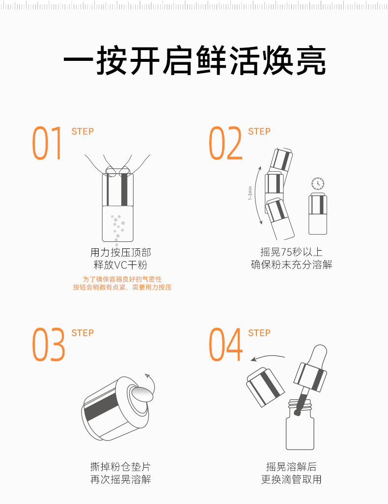 安修泽（ONCUR）VC美白精华 20%原型维C提亮肤色淡化斑印早C晚A 5g*3美白礼盒