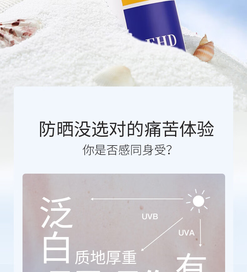 EHD 美萃水润隔离防晒瓶喷雾SPF50PA+++防晒喷雾户外脸部男女全身 69.9/支 防晒喷雾单瓶装*150ml