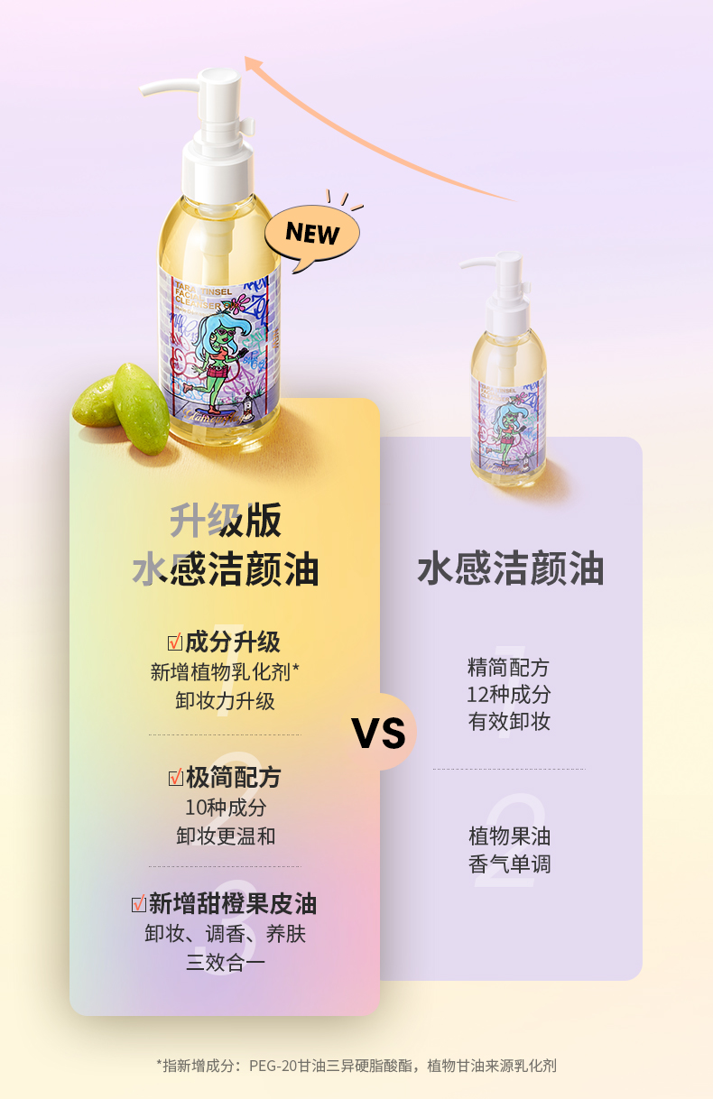 格兰玛弗兰（Glamourflage）亮丽塔水感卸妆油160ml 脸唇眼乳化卸妆温和养肤不刺激敏感肌可用 【第三代】水感卸妆油160ml