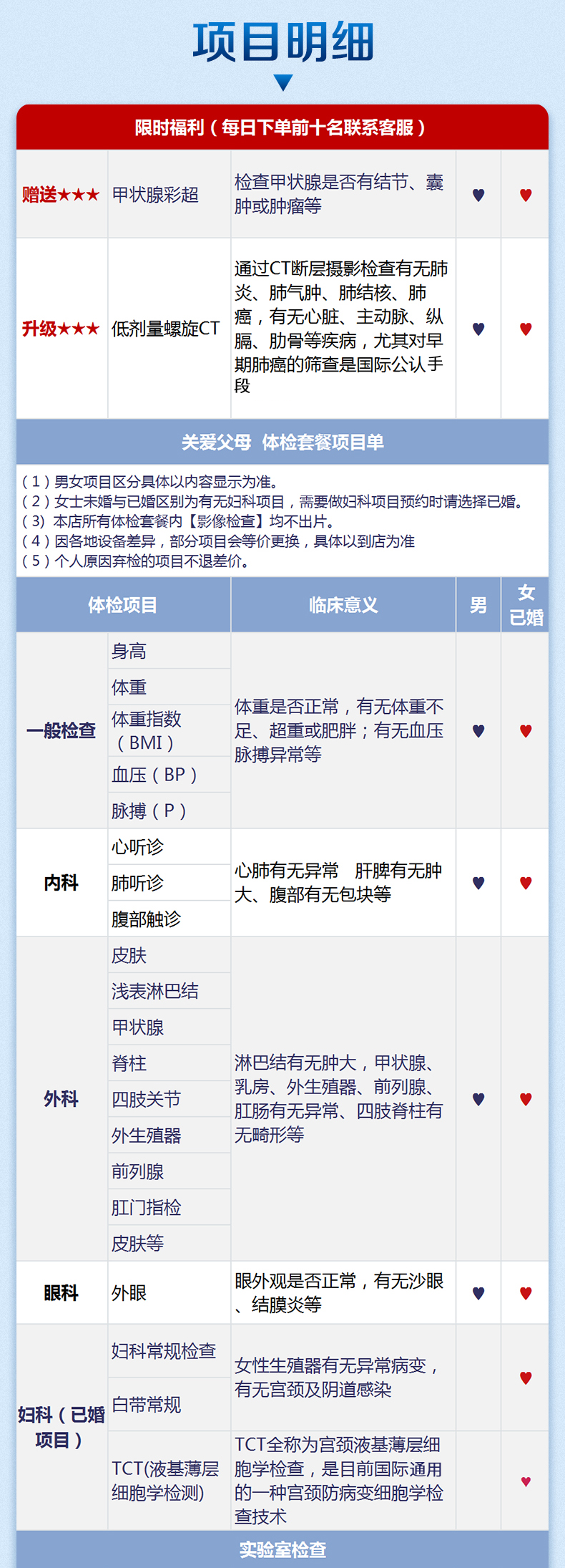 6，美年大健康關愛父母單人躰檢套餐中老年躰檢男女通用全國400+門店可用 關愛父母單人躰檢套餐