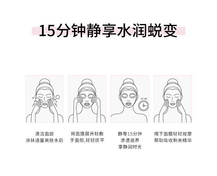 XDGα-熊果苷焕亮保湿补水发光面膜提亮肤色改善暗沉敏感肌护肤品 6片