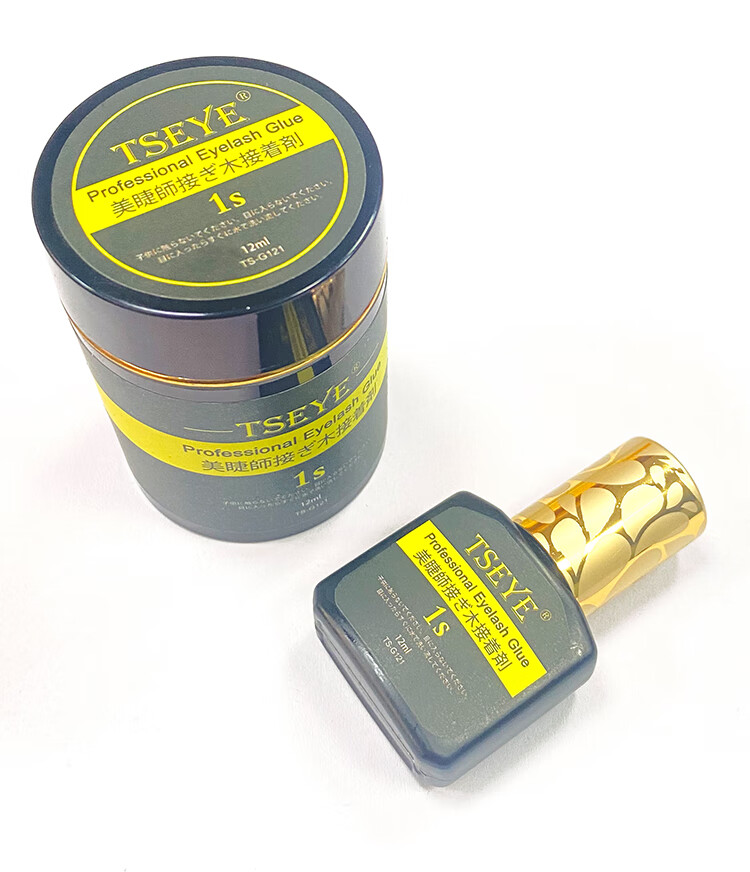 TSEYE 专业美睫师美睫店专用胶水嫁接睫毛胶水化妆师睫毛胶水持久黑色超粘速美睫胶水工具用品 1秒美睫店专用胶水 12ml