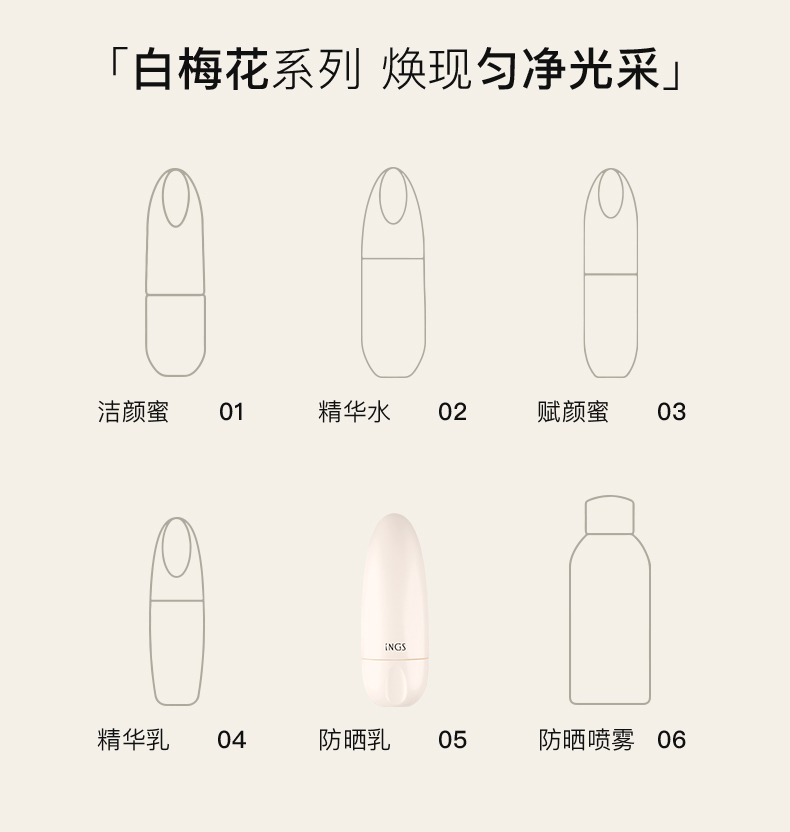 英树隔离乳防晒霜二合一男女士户外军训学生面部身体防晒乳护肤化妆品 零感倍护菁华防晒乳50g