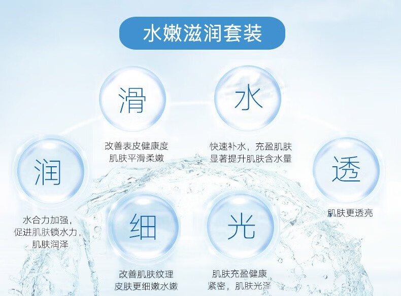 自然堂（CHANDO）护肤品套装女士补水保湿雪域精粹细致毛孔舒缓修护提亮焕亮礼物 2.二件套（水+乳）