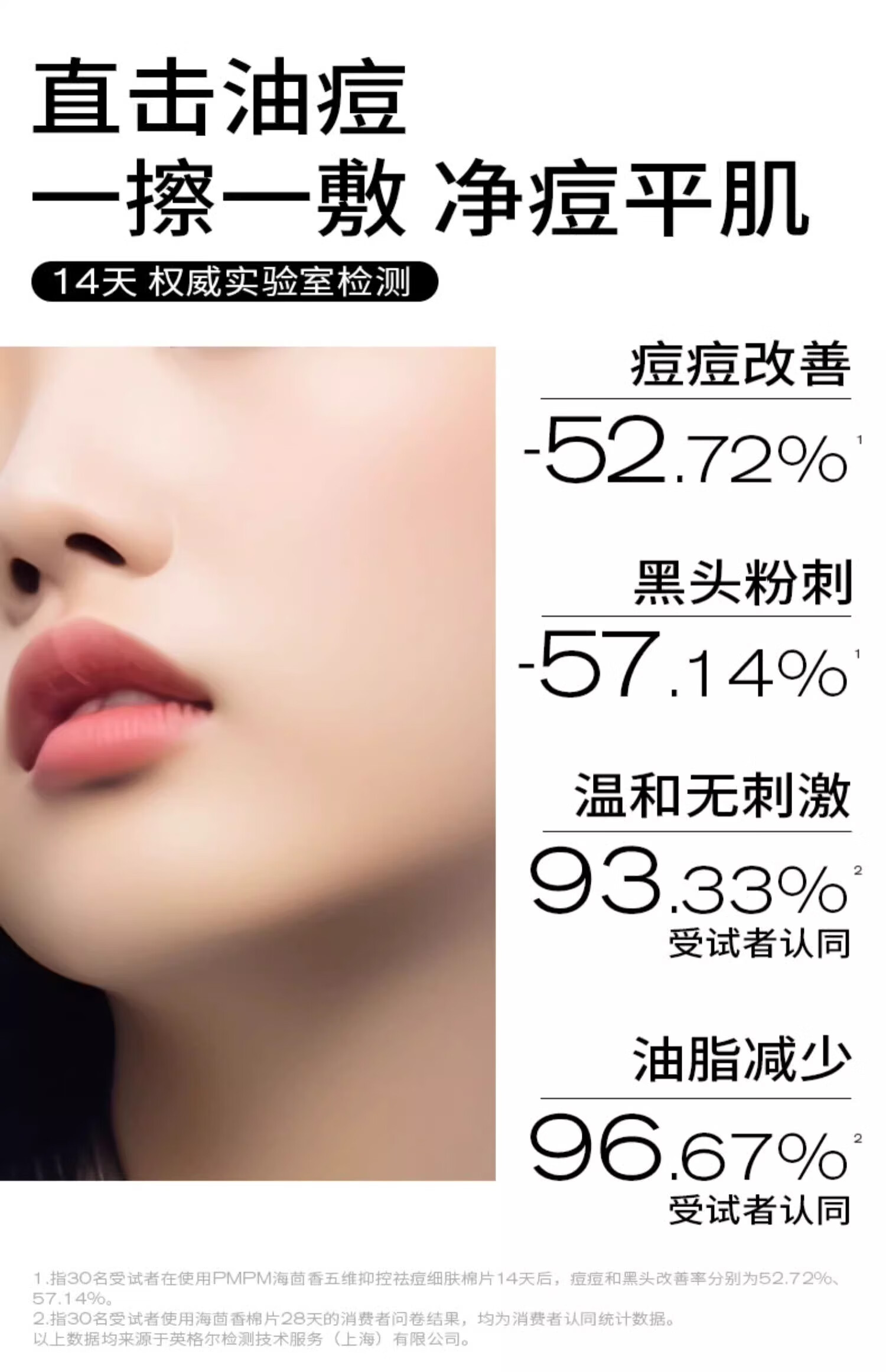 PMPM海茴香祛痘细肤棉片改善闭口粉刺黑头清洁棉片湿敷 1瓶（50片）