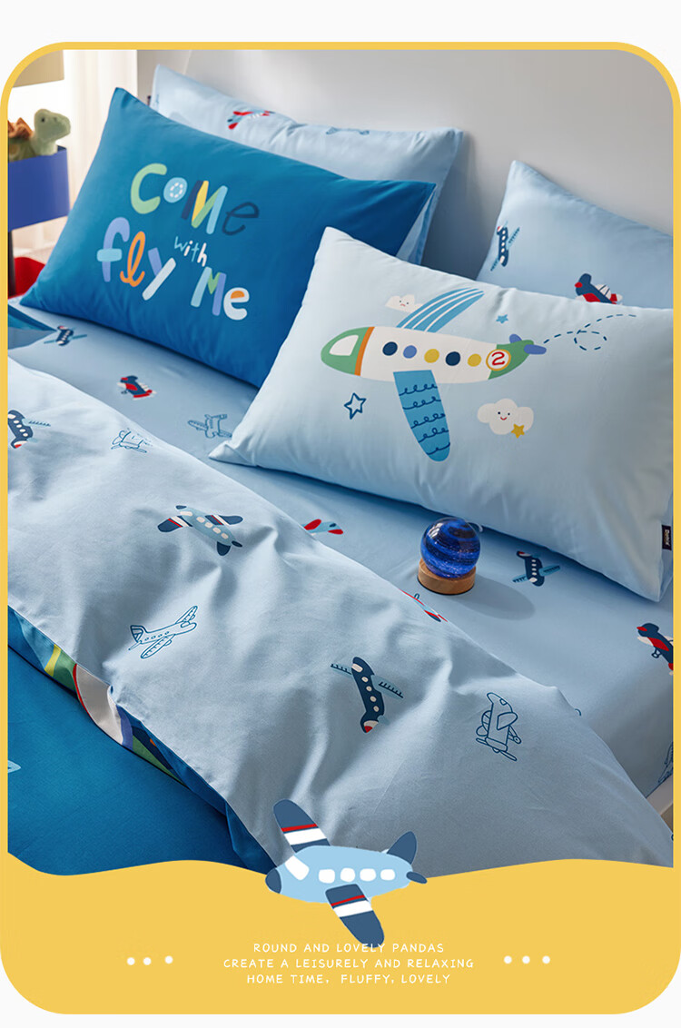 Комплект постельного белья Dohia Pure Cotton, 4 предмета, размер 1.8 м, 229*230 см, синий
