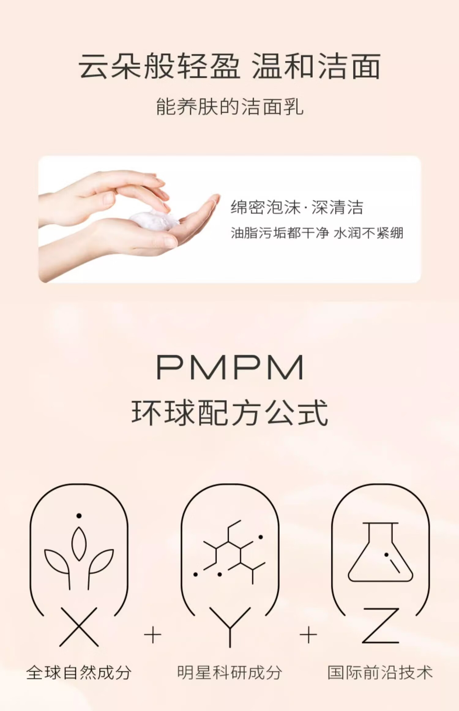 PMPM海茴香白松露玫瑰洁面乳氨基酸深层清洁保湿控油洗面奶 【多肤质可用】白松露洁面100g