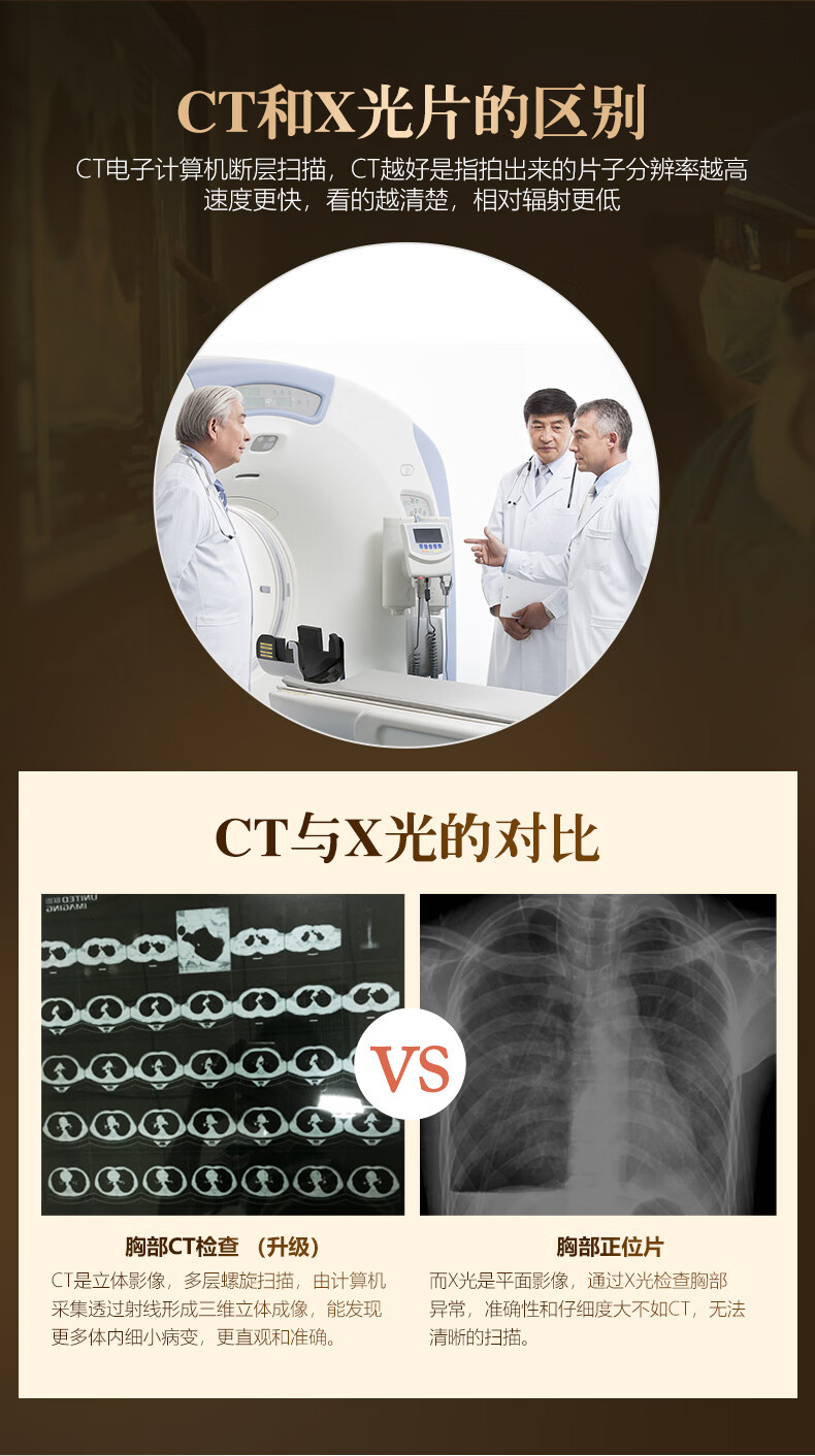 4，美年大健康高耑金卡陞級躰檢套餐胸部CT心髒彩超心肌酶檢測等