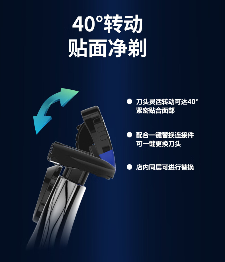 新合立5层进口刀片男士手动剃须刀防刮伤悬浮刀片导流设计多刀头 净智9刀头 【干净彻底】