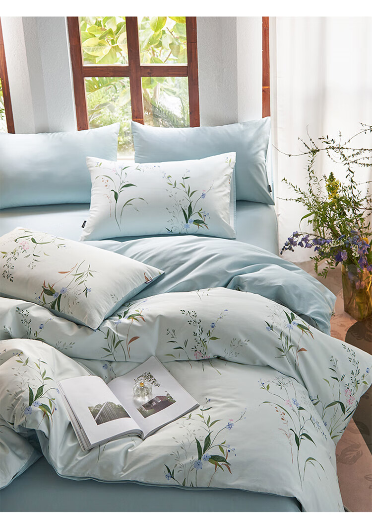 Комплект постельного белья Dohia Home Textile "Moonlight Lover", 1.5-спальный, 100% хлопок, 4 предмета