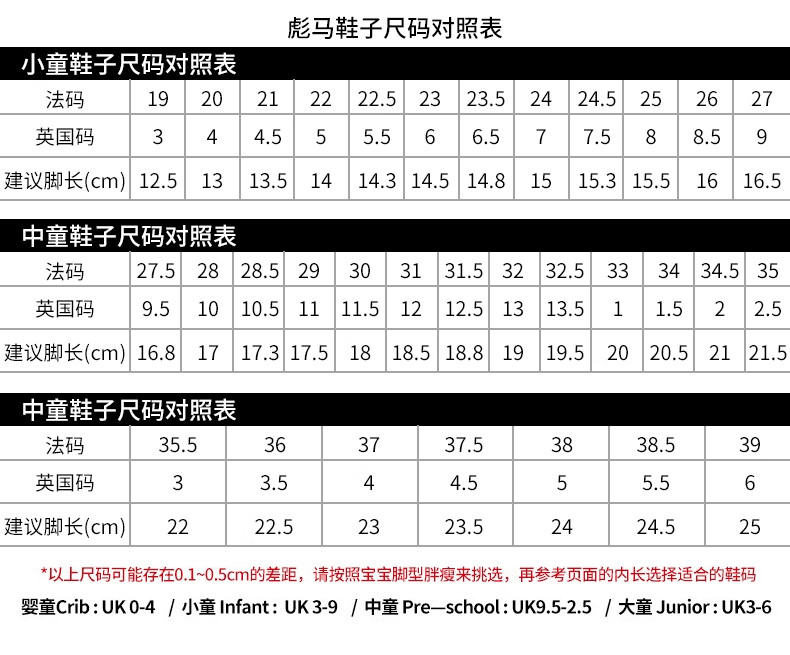 豆豆童装专营店 - 京东尺码表