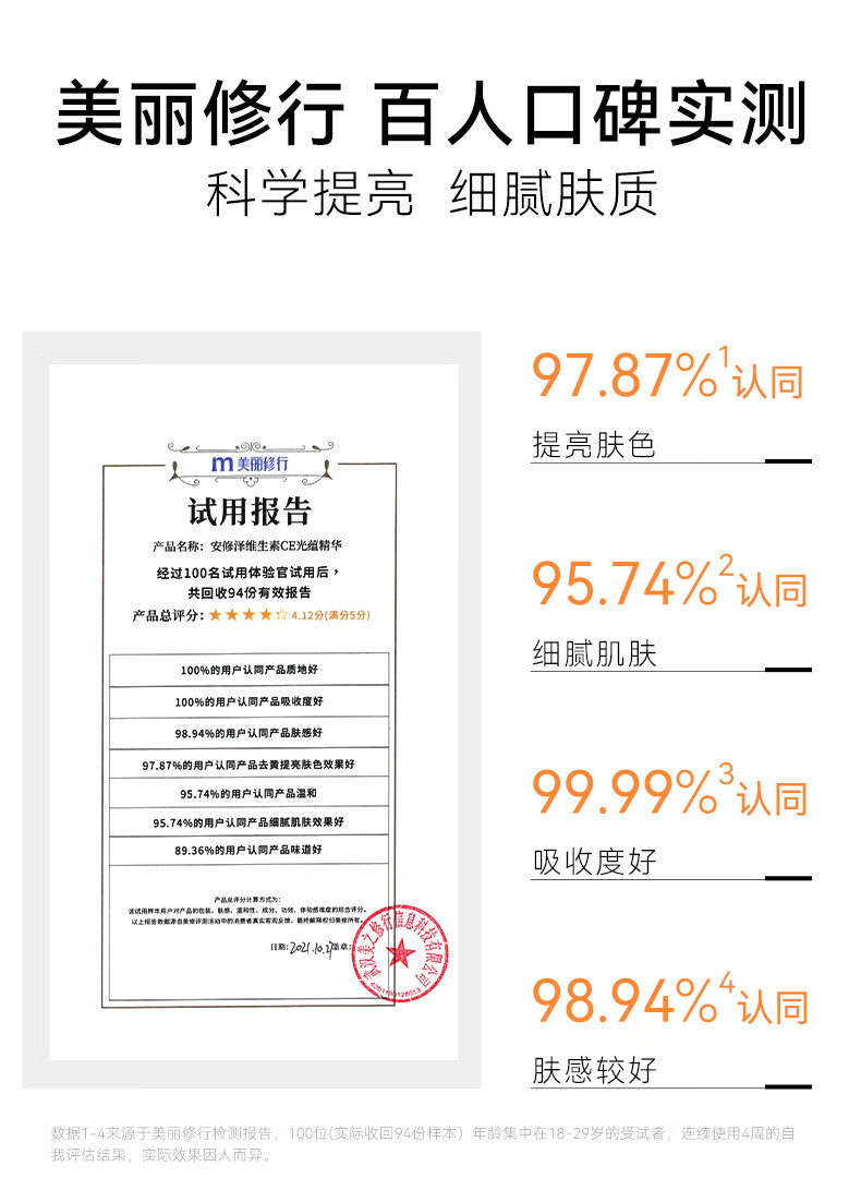 安修泽（ONCUR）VC美白精华 20%原型维C提亮肤色淡化斑印早C晚A 5g*3美白礼盒