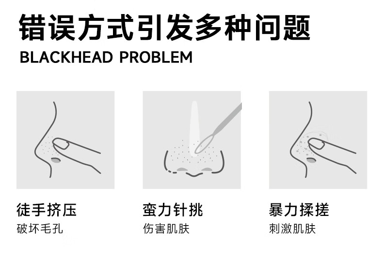 柏翠丝（Bytree's）去黑头鼻贴粉刺深度清洁器收细毛孔鼻膜导出男女黑头铲 净护黑头套盒