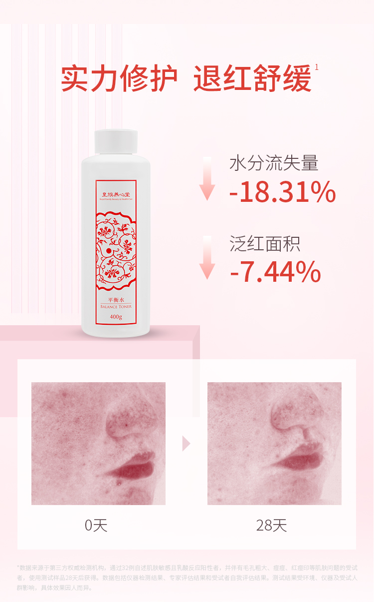 皇族养心堂 平衡水植萃爽肤水湿敷水400g大瓶湿敷控油祛痘温和舒缓修护 平衡水400g