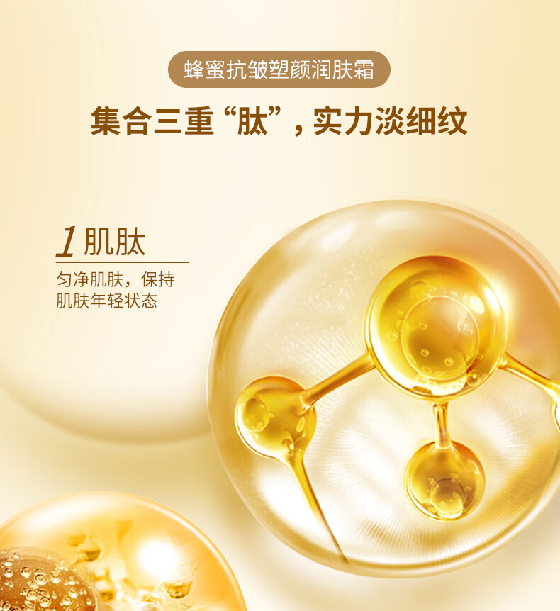 老中医抗皱塑颜润肤霜 滋养保湿提拉紧致六胜肽淡化细纹 补水嫩肤面霜 抗皱塑颜润肤霜50g