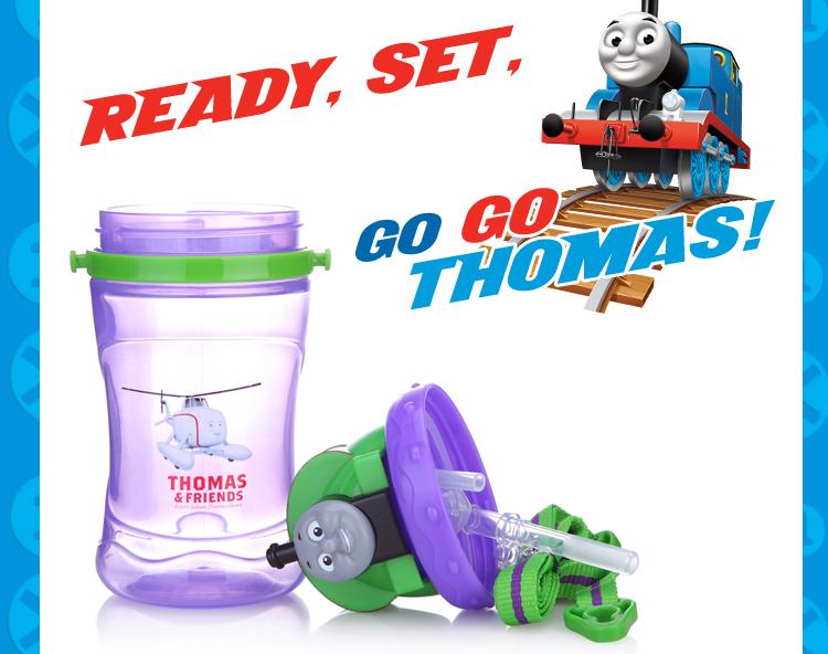 托马斯&朋友（Thomas&Friends） 儿童3D培西炫彩吸管大水壶360ml 4117TM