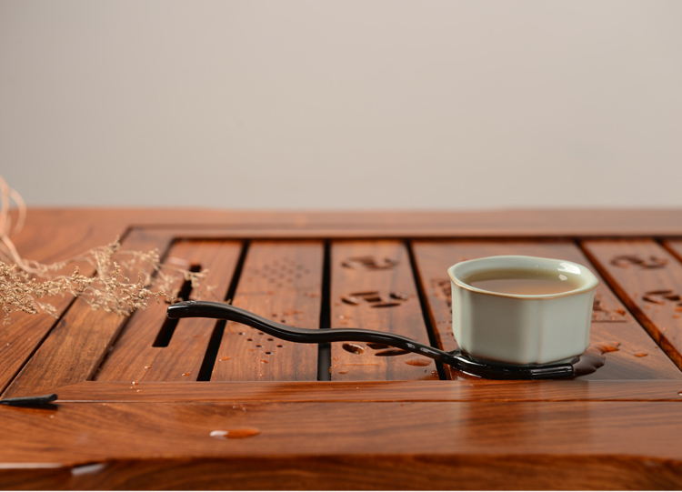 馨铭堂 石瓢壶汝窑茶具 花梨茶盘带电热炉整套功夫茶具套装