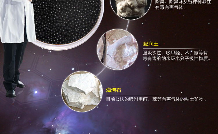 
                                        
                                                            绿驰 1600g净味王新房装修家具汽车甲醛清除剂 去除甲醛苯除油漆味竹炭活性炭碳包强力型金装                