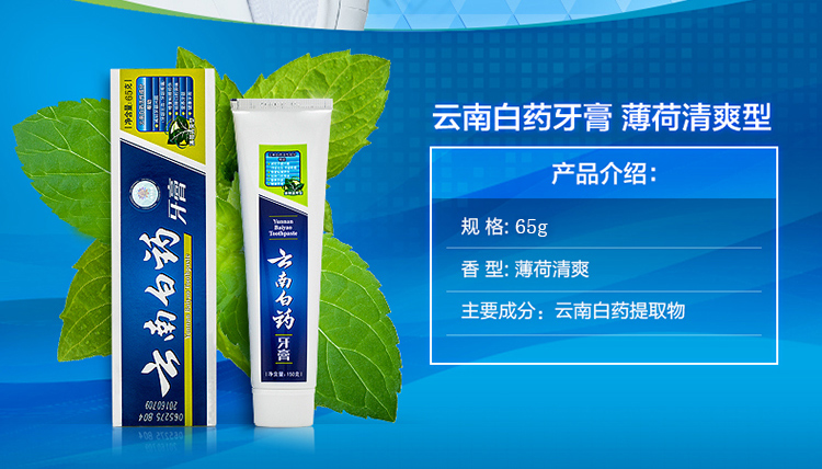 云南白药 牙膏 65g(薄荷香型)