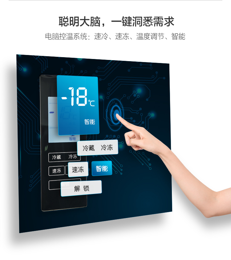 美的(Midea) BCD-303WTM(E) 303升 多门冰箱 风冷无霜 铂金净味 太空银
