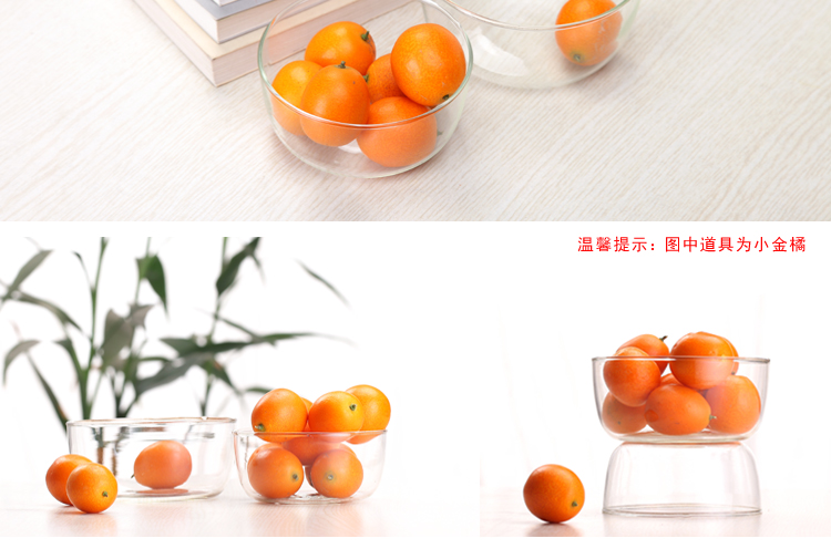 金玉兰（orchid）沙拉碗 韩式玻璃碗 水果沙拉碗大小两件套 水晶碗 J0205