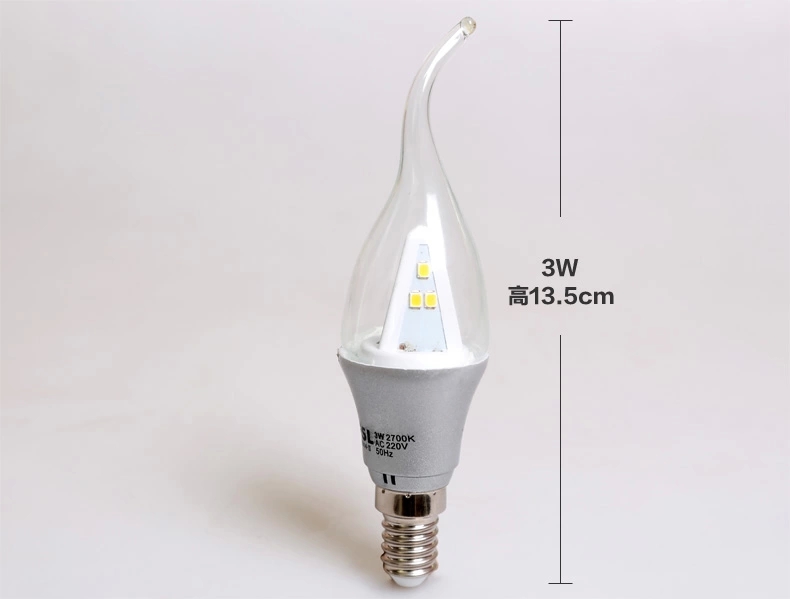 芊朵尚 LED灯泡光源 E27超炫白色外壳3W暖光