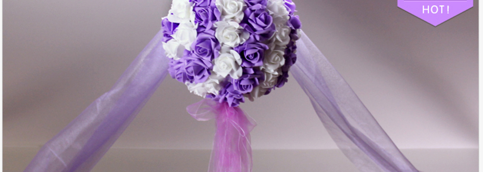 
                                        红番茄送纱幔 婚房布置装饰花球婚庆用品结婚花球婚礼挂饰拉花纱幔套餐 红色1大4小+20米纱+5挂钩                