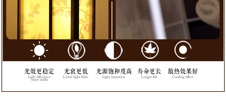 比月中式落地灯卧室客厅餐厅卧室茶楼布艺手绘装饰落地灯3102 