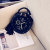 DALFR Women Leather Handbags Casual Pu Shoulder Bag Women Clock Shape Crossbody Bags Luxury Handbags Women Bags Designer yishen vintage casual crazy horse leather men shoulder crossbody bags business male handbags briefcase messenger bags mlt8072