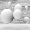 Пользовательские обои Mural Home Современные Простые 3D геометрические Круглый мяч Дерево Зерно Гостиная Диван Телевизор Фон Стены Декор Живопись
