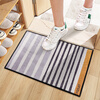 Богатый рейтинг (FOOJO) печать коралловые коврики бархат скольжения Doormat кухня коврик для ванной 40 * 60см современные полосы