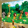 Пользовательские обои 3D Mural Обои Зеленый лес Мультфильм Животные Детская комната Спальня Фото Фон Обои для стен Обои для детей advesta детская комната для девочек advesta princess 3 предмета