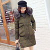 Winter New Arrival Women's Cotton-padded Long Coat Fashion Fur Collar Hooded Winter Warm Outwear Coat Jacket hirsionsan oversized parkas large fur collar hooded cute medium long winter coat female 2017 korean new warm winter jacket women