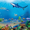 Пользовательские обои 3D Wall Murals Обои Подводный мир Декорации стен Гостиная Спальня Телевизор Фон Современная фотография Wall Paper 3D бумажные обои covers wall coverings textures 81 quartz