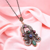 SUNSPICE MS. Турецкий Vintage Flower Pendant Necklaces для женщин Античный золотой цвет смолы индийских ювелирных изделий Этническ